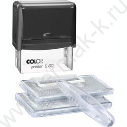 Штамп самонаборный автомат  9/7-ми строчный рус 76*37мм рамка,пластик (аналог 4926/DB,4927/DB) NEW | Фото 1