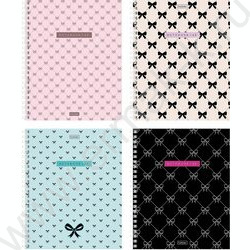 Тетрадь  48л клетка/спираль "Нежные акценты" /перфорация/тиснение/4вида NEW | Фото 1