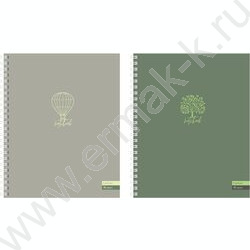 Тетрадь  96л клетка/спираль/перфорация на отрыв/многоцветный срез "Лаконично" /ламинация Soft-to NEW | Фото 1