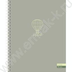 Тетрадь  96л клетка/спираль/перфорация на отрыв/многоцветный срез "Лаконично" /ламинация Soft-to NEW | Фото 2