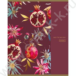 Тетрадь  96л клетка "Золотые фрукты" /глянц. ламин. /5видов NEW | Фото 2