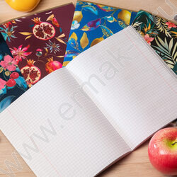 Тетрадь  96л клетка "Золотые фрукты" /глянц. ламин. /5видов NEW | Фото 8