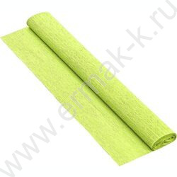 Бумага креповая 50*250см Салатовая 70г/м2 коэф.растяжения 100% NEW | Фото 1