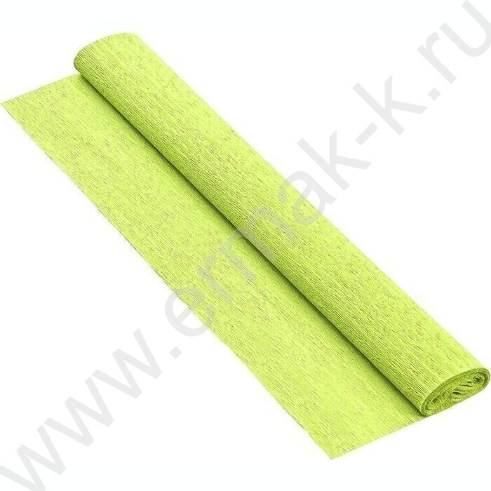 Бумага креповая 50*250см Салатовая 70г/м2 коэф.растяжения 100% NEW | Фото 1