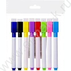 Маркер д/маркерных досок /набор  8цв/ 1мм круг, с магнитом NEW | Фото 1