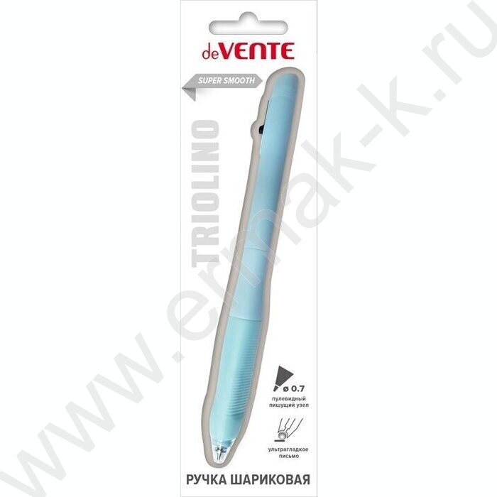 Ручка шар авт 0,7мм синяя "Triolino. Pulsar" /голубой корпус /эргоном. трехранный грипп NEW | Фото 2