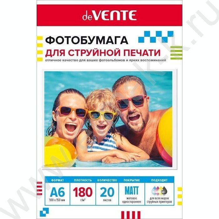 Бумага А6 "deVENTE" 180г/мкв  20л матовая одностор. NEW | Фото 1