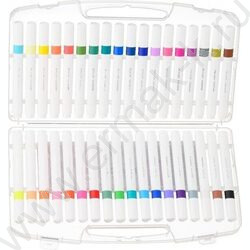 Маркер акриловый /набор 36цв/ на водной основе,2-4мм,трёхгранный белый корпус,уп.пл. бокс NEW | Фото 2