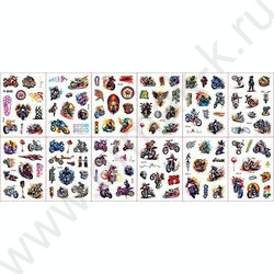 Тату стикеры Мотоциклы 2л ОПП-упаковка NEW | Фото 2