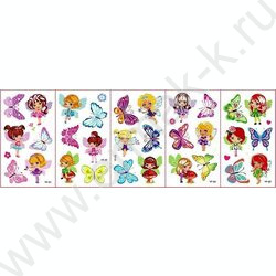 Тату стикеры Девочки 2л светящиеся в темноте ОПП-упаковка NEW | Фото 2