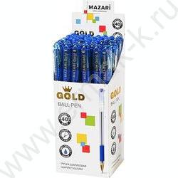 Ручка шар 0,5мм синяя Gold /корпус пл.прозр.,с резиновым грипом, сменный стержень 140мм NEW | Фото 3