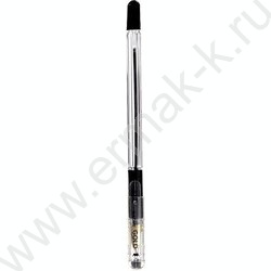 Ручка шар 0,5мм черная Gold /корпус пл.прозр.,с резиновым грипом, сменный стержень 140мм NEW | Фото 2