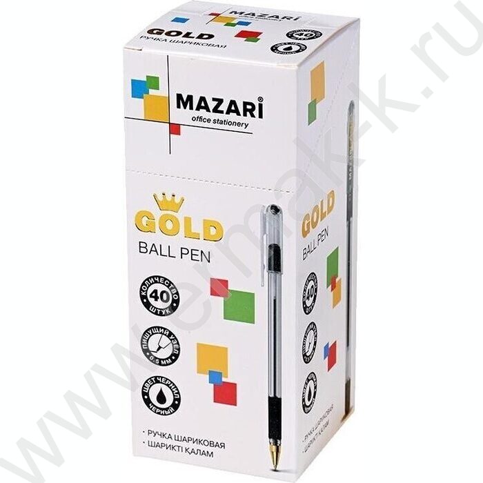 Ручка шар 0,5мм черная Gold /корпус пл.прозр.,с резиновым грипом, сменный стержень 140мм NEW | Фото 3