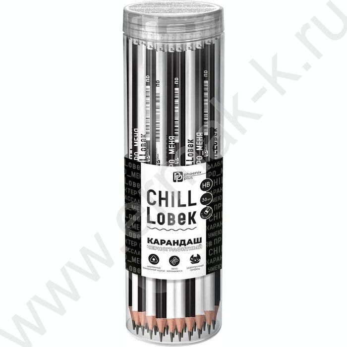 Карандаш ч/гр с ластиком HB Фразы с характером /тубус NEW | Фото 2