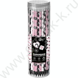 Карандаш ч/гр с ластиком HB Кошачья эстетика /тубус NEW | Фото 2