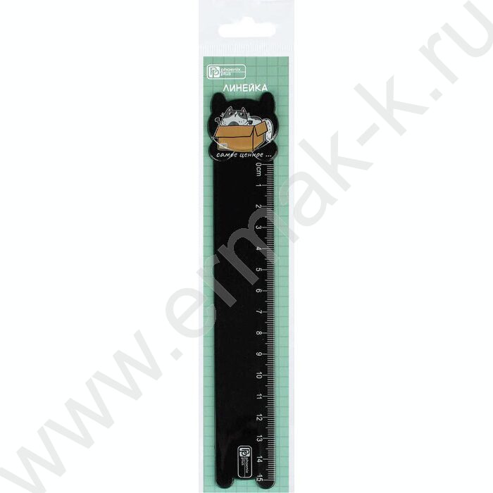 Линейка пл 15см Кот-сокровище NEW | Фото 2