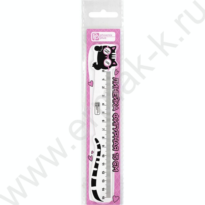 Линейка пл 15см Кот NEW | Фото 2