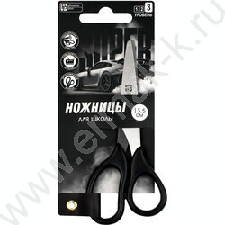 Ножницы 13,5*5,6см детские "Супер"  /длина лезвия: 5 см, нержавеющая сталь, асимметричны NEW | Фото 1