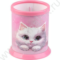 Подставка д/канцелярских принадлежностей  1отд. Белый кот NEW | Фото 1