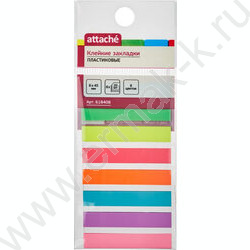 Набор самокл. этикеток-закладок 45*8мм /20л*8цв пластик европодвес | Фото 1