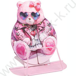 Подставка д/книг метал. Розовый мишка /кол. углов наклона - два,раздвижной механизм для больших  NEW | Фото 1