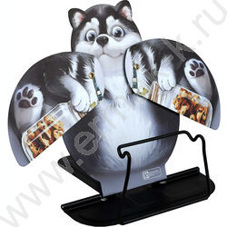 Подставка д/книг метал. Хаски с печеньками /кол. углов наклона - два,раздвижной механизм для бол NEW | Фото 2