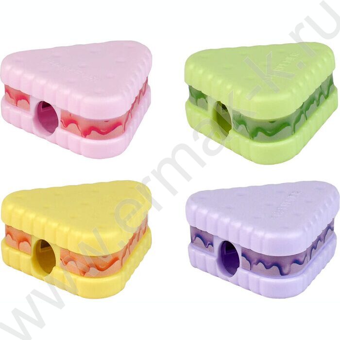 Точилка 1отв. пластик "Балерина с бантом" /с контейнером /ассорти NEW | Фото 3