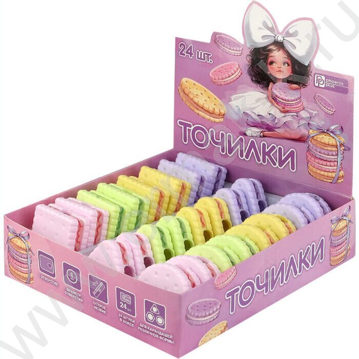 Точилка 1отв. пластик "Балерина с бантом" /с контейнером /ассорти NEW | Фото 7