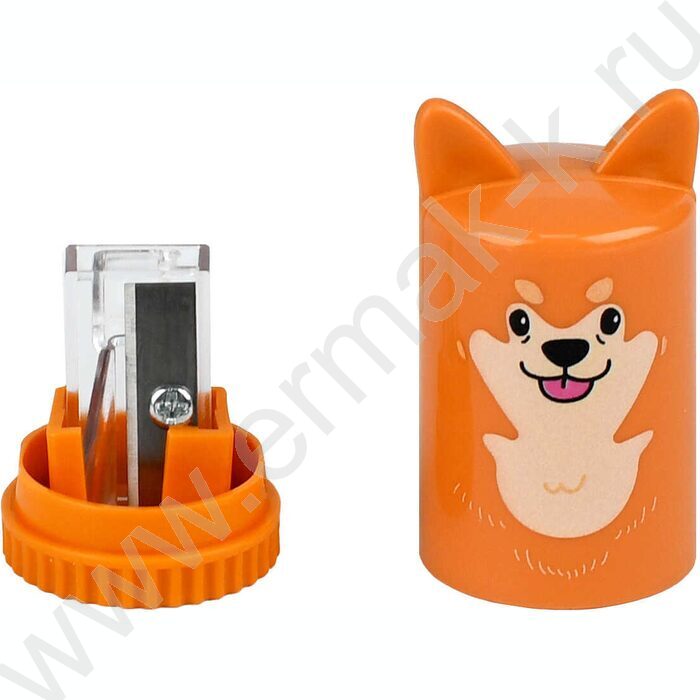 Точилка 1отв. пластик "Собаки" /с контейнером /ассорти NEW | Фото 2