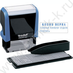 Штамп самонаборный автомат  3-х строчный рус 38*14мм,пластик NEW | Фото 1