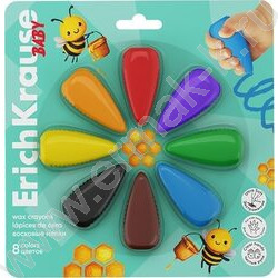 Мелки восковые  8цв Baby /фигурные /европодвес NEW | Фото 1