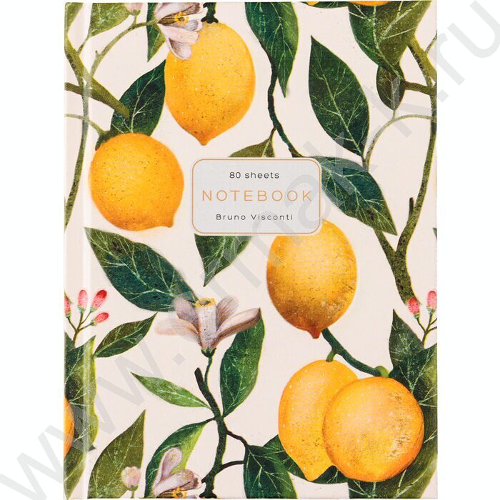 Блокнот  80л А6 тв.обл. "Flora.Paradise.Lemons" NEW | Фото 2