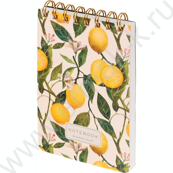 Блокнот 100л B6- спираль "Flora.Paradise.Lemons" линейка NEW | Фото 1