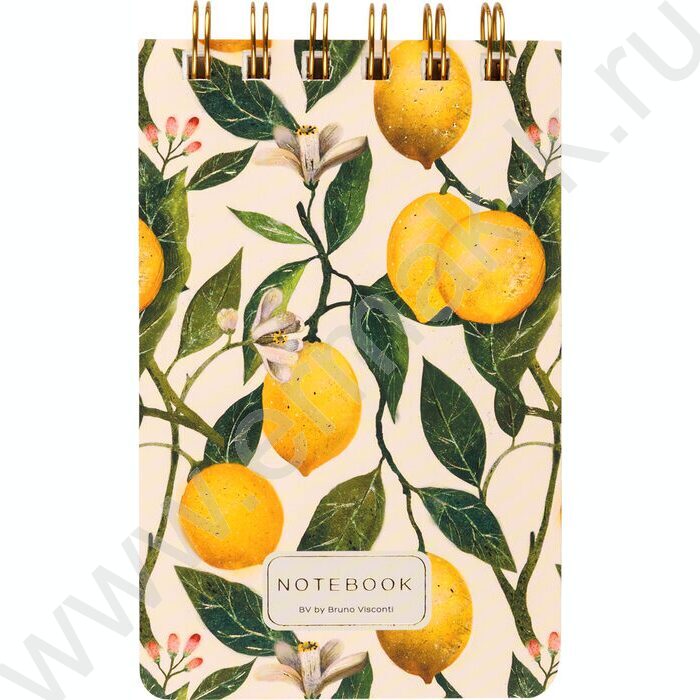 Блокнот 100л А6- спираль "Flora.Paradise.Lemons" линейка NEW | Фото 2