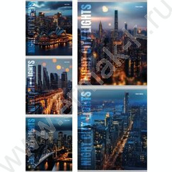 Тетрадь  48л линейка "Виды мегаполиса" ассорти NEW | Фото 1