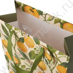 Пакет подарочный бумажный 26*32.4*13см Flora.Paradise.Lemons NEW | Фото 2