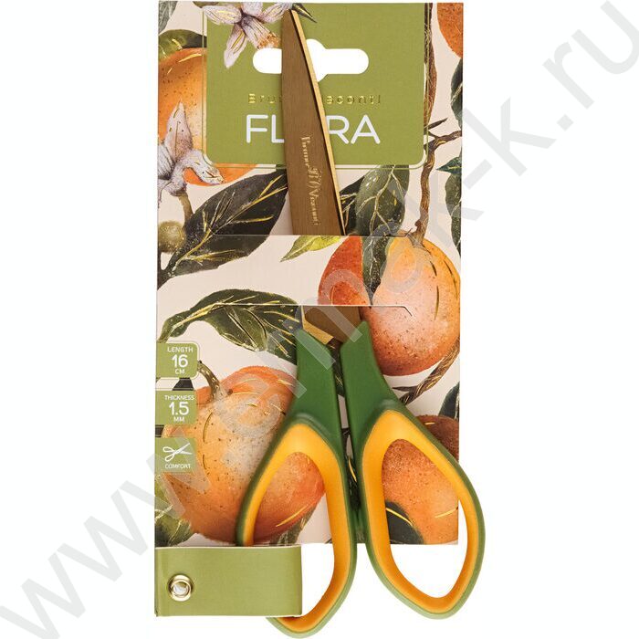 Ножницы 16см Flora.Paradise.Oranges /с золотыми лезвиями NEW | Фото 3