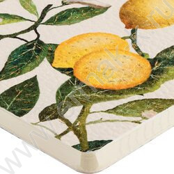 Тетрадь  60л клетка "Flora.Paradaise.Lemons" 80 г/м2 бежевая бумага,обложка иск.кожа NEW | Фото 4