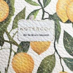 Тетрадь  60л клетка "Flora.Paradaise.Lemons" 80 г/м2 бежевая бумага,обложка иск.кожа NEW | Фото 6