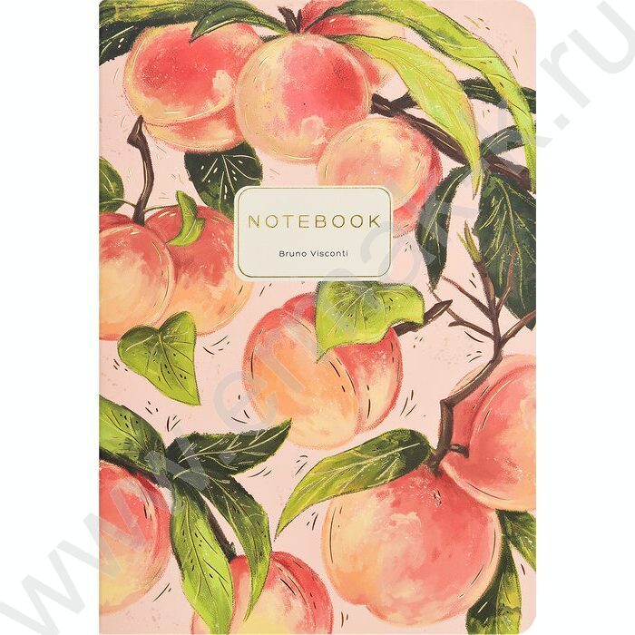 Тетрадь  40л клетка "Flora.Paradaise.Персики" 70 г/м2 бежевая бумага NEW | Фото 2