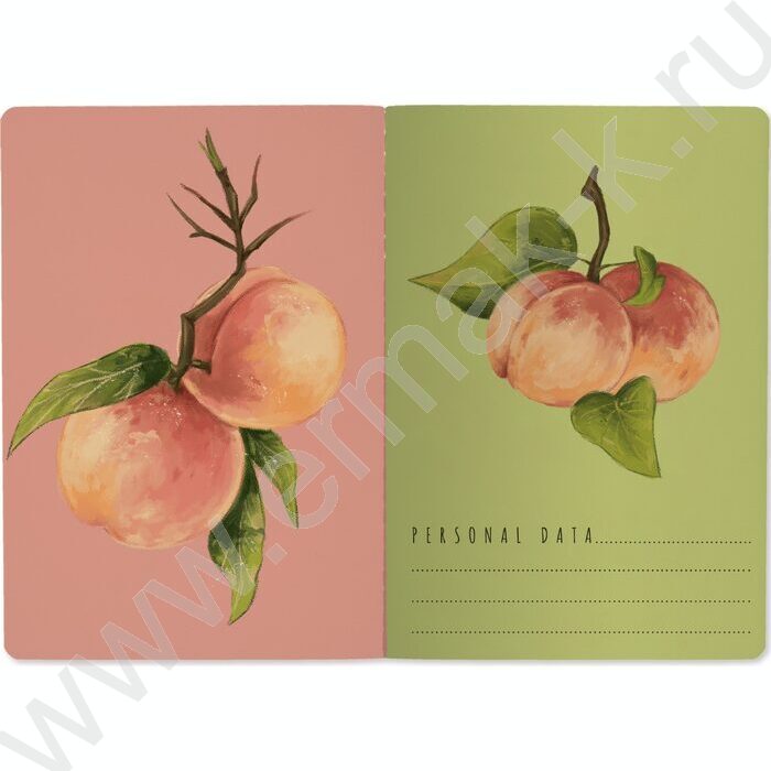 Тетрадь  40л клетка "Flora.Paradaise.Персики" 70 г/м2 бежевая бумага NEW | Фото 3
