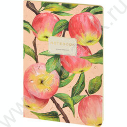 Тетрадь  40л клетка "Flora.Paradaise.Яблоки" 70 г/м2 бежевая бумага NEW | Фото 1
