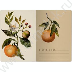 Тетрадь  40л линейка "Flora.Paradaise.Oranges" 70 г/м2 бежевая бумага NEW | Фото 2