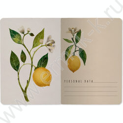 Тетрадь  32л А6 линейка "Flora.Paradaise.Лимоны" 70 г/м2 бежевая бумага NEW | Фото 3