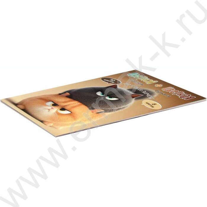 Картон цв+бум.цв А4 26л 10цв(10л)/ 8цв(16л) "Персик и дымок" блок - газетная бумага, мелованный  NEW | Фото 2