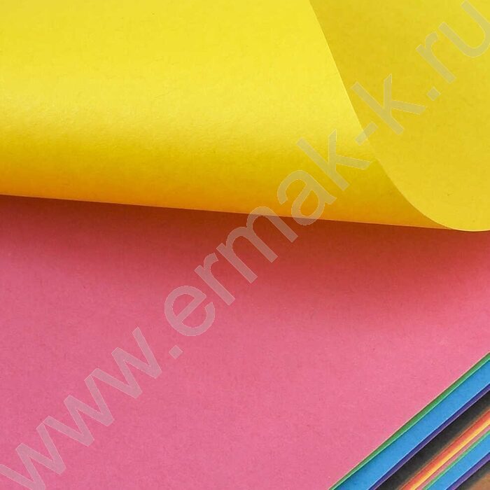 Картон цв+бум.цв А4 26л 10цв(10л)/ 8цв(16л) "Персик и дымок" блок - газетная бумага, мелованный  NEW | Фото 4