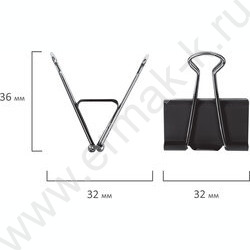 Зажим 32мм чёрный "EVERYDAY" NEW | Фото 3