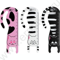 Закладка-линейка "Кошачья эстетика" 10см набор 3шт NEW | Фото 2