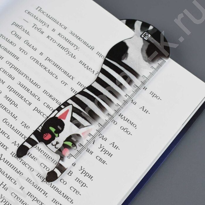 Закладка-линейка "Веселые коты" 10см набор 3шт NEW | Фото 3