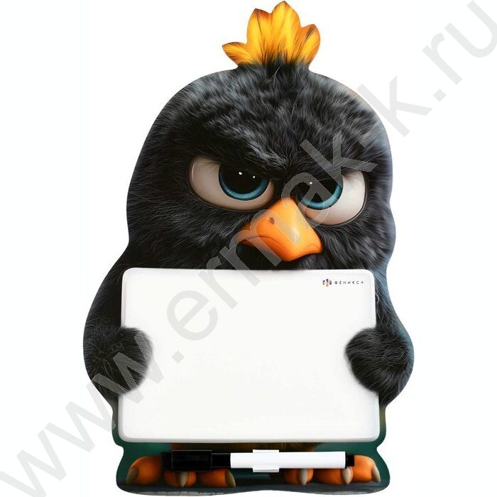 Доска магнитная c полем для рисования и письма + 1маркер,мел.бумага Опасный птенец/201*316мм NEW | Фото 2